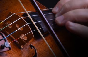 Stradivari violin - players view